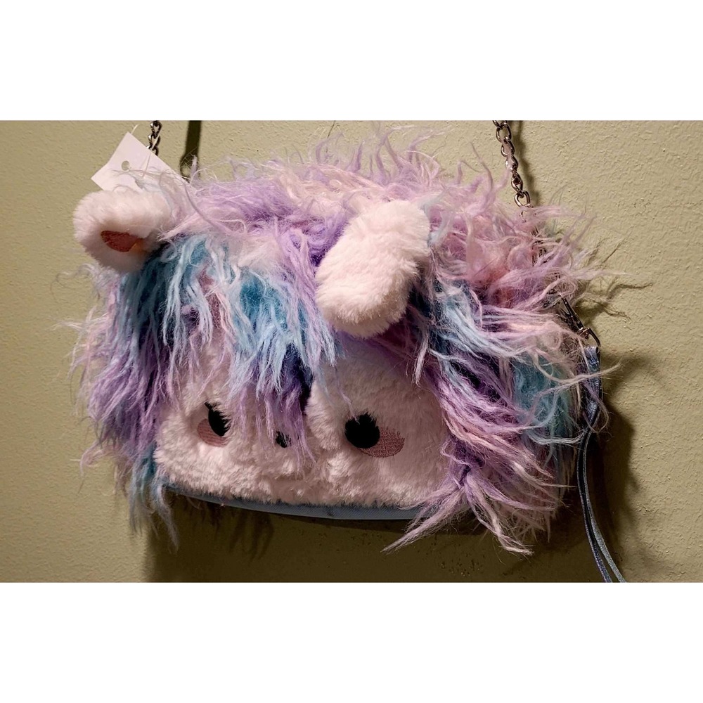 *ANIMAL RESCUE FUNDRAISER*Justice Girls Fuzzy Llama Crossbody bag NWT